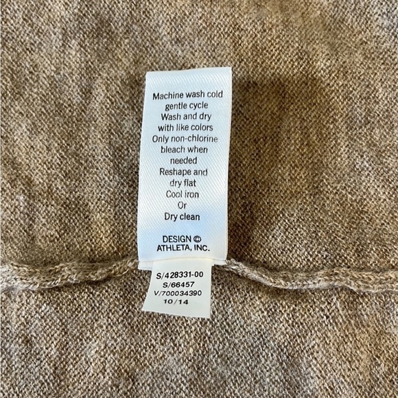 Athleta Brown/Tan Merino Extra Fine Wool Cowl-neck Sweater Dress Size XS - Picture 8 of 10